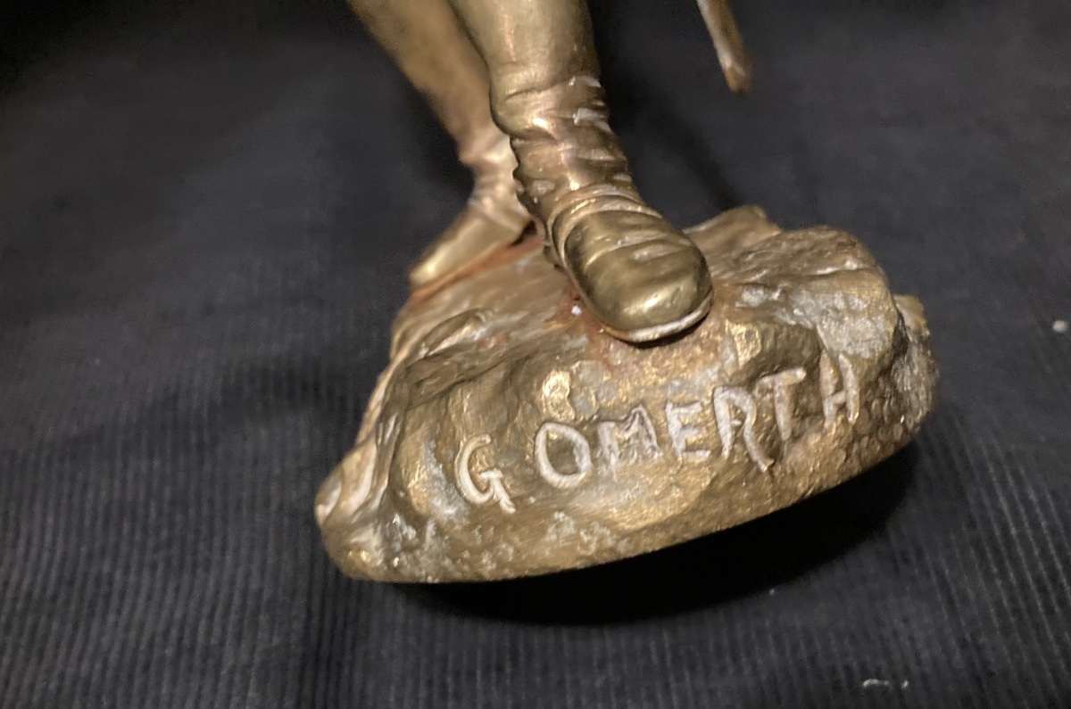 Bronze "cuirassier Officer" Signed By George Omerth. Early 20th Century. -photo-1