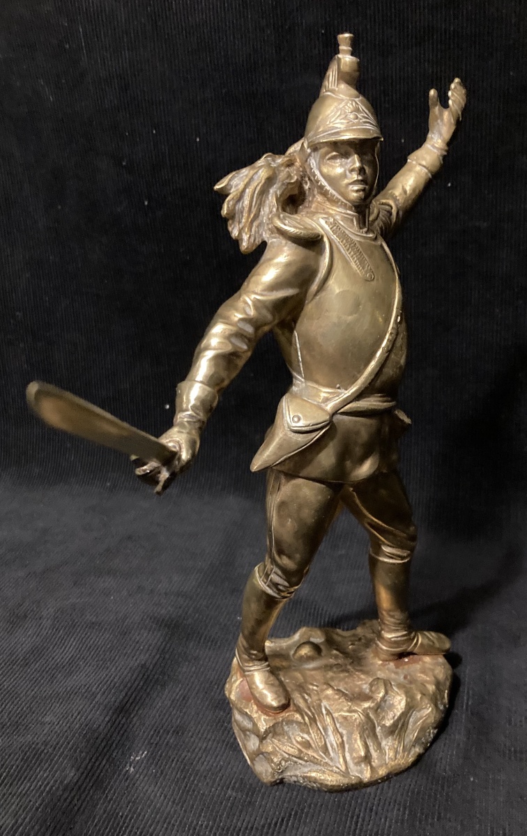 Bronze "cuirassier Officer" Signed By George Omerth. Early 20th Century. -photo-3