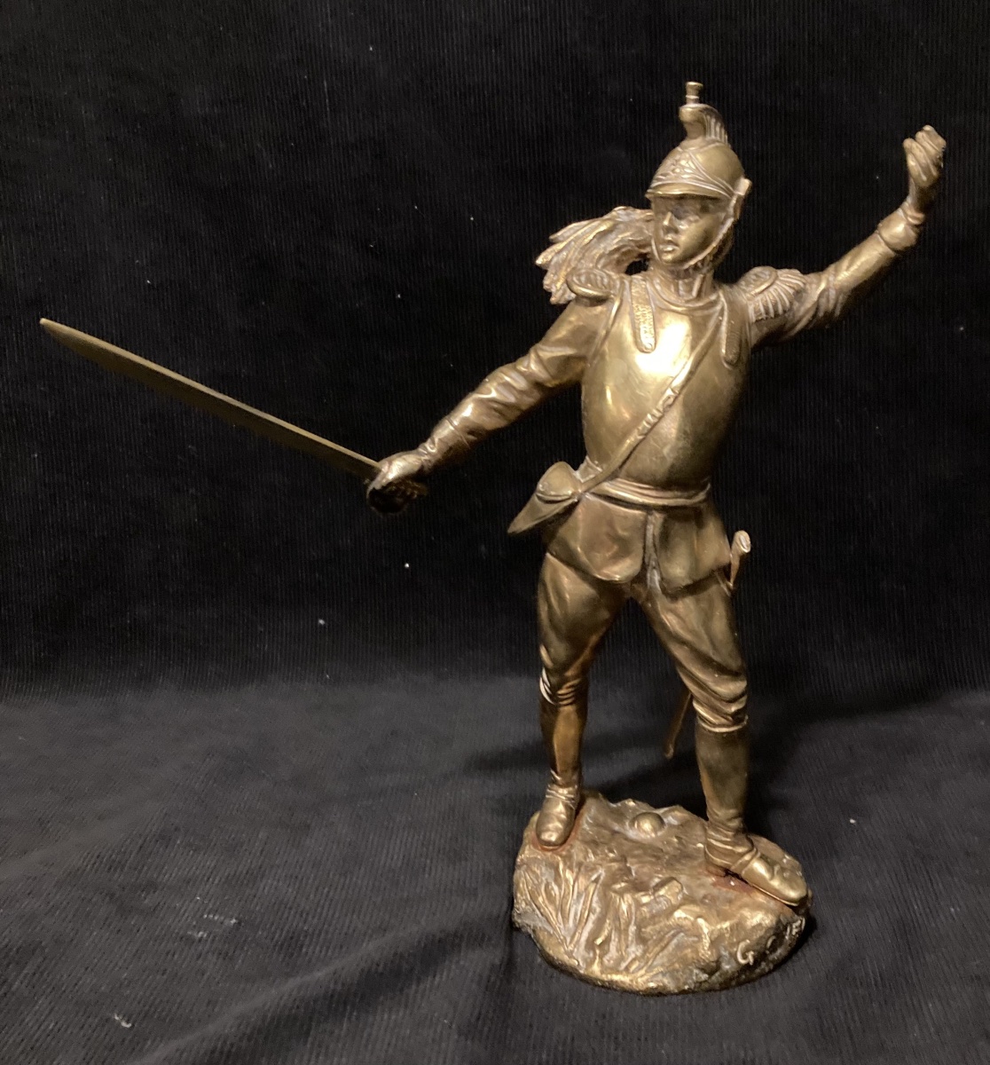 Bronze "cuirassier Officer" Signed By George Omerth. Early 20th Century. 