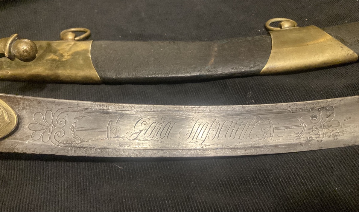 Sabre du Corps des Matelots de la Garde Impériale, provenance « Bataille de Bailén en 1808 » Es-photo-4