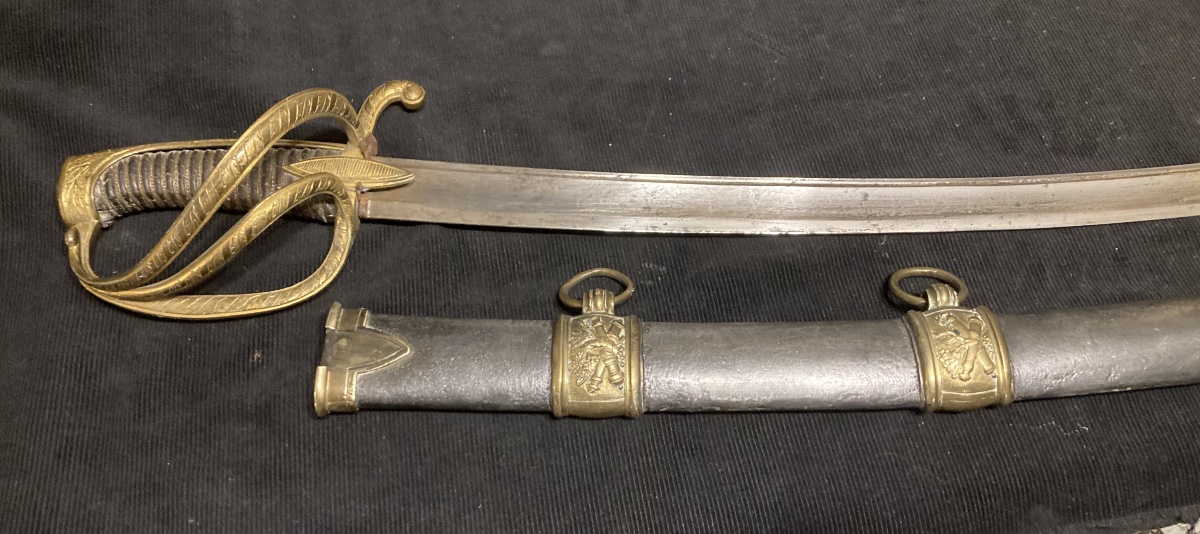 Sabre d’Officier Supérieur d’Etat-Major d’Artillerie à Cheval ; sorti de maison. Premier Empire-photo-2