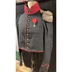 Uniform Jacket Or "kinski" Style Officer's Uniform Of The 7th Chasseurs à Cheval Regiment. First Empire.