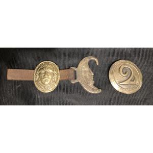 Set Of First Empire Harness Fittings. Crescent Under The Throat; Boss Ornament.