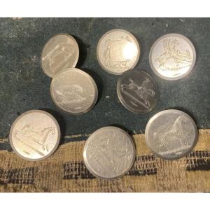 8 Buttons From The Emperor's Huntsman's Booklet. First Empire.