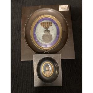 Colonel Niepce's Collection From The Revolution To The Empire. Portrait And His Saint Helena Medal.