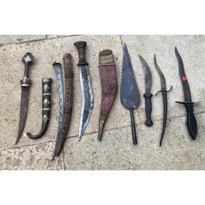 Collection Of Daggers From North Africa From The 19th And 20th Centuries.