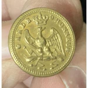 Boutons Petit Module de «  GARDE D’HONNEUR » Belle dorure . Premier Empire.