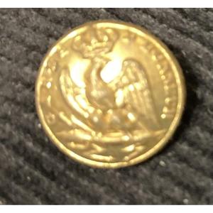 Bouton petit module légèrement bombé . « Garde d’Honneur «  Aigle Impérial . Premier Empire.