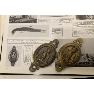 Pair Of Cavalry Bridle Bit Bosses. First Empire.