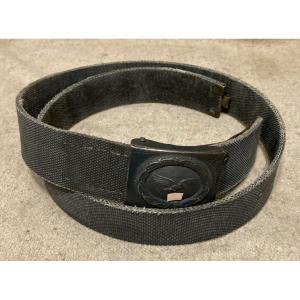 Ceinturon en WEB gris bleu . Marquage  « rbnr 1943 ». Rare équipement .