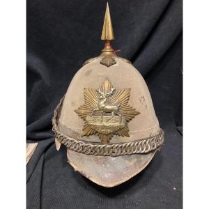 Victorian British Hertfordshire. Regiment Grey. Clothilde Home . Service Helmet.