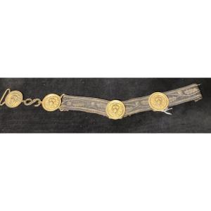 Part Of A Senior Officier’ S Hussard Belt . First Empire.