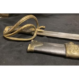 Sabre d’Officier Supérieur d’Etat-Major d’Artillerie à Cheval ; sorti de maison. Premier Empire