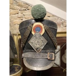 Shako Of The 6th Mounted Chasseurs, Model 1801/1804, Modified In 1806. First Empire.
