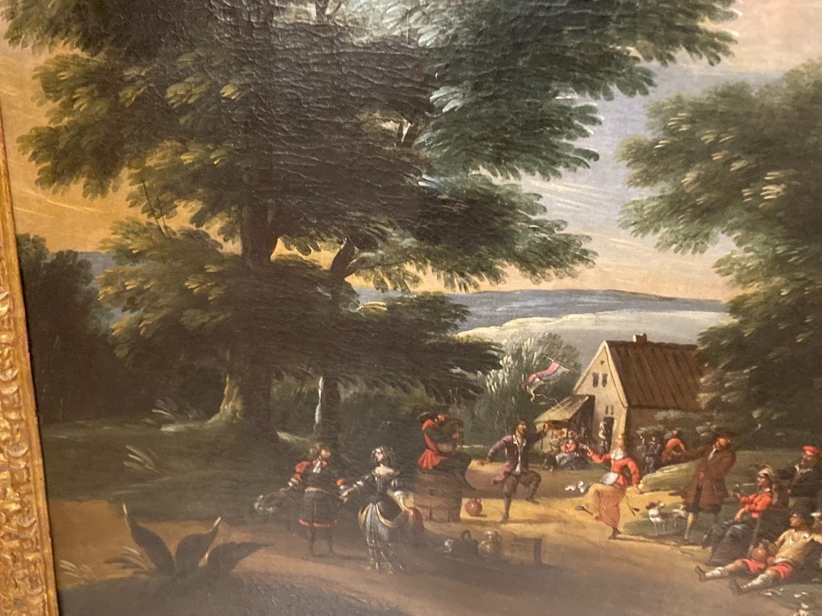 Country Scene. Oil Canvas. Holland. Baroque. 17th Century.-photo-5