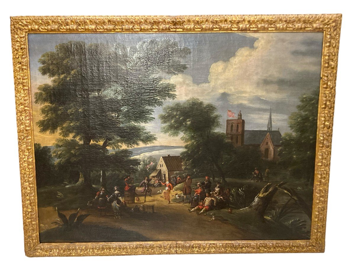 Country Scene. Oil Canvas. Holland. Baroque. 17th Century.