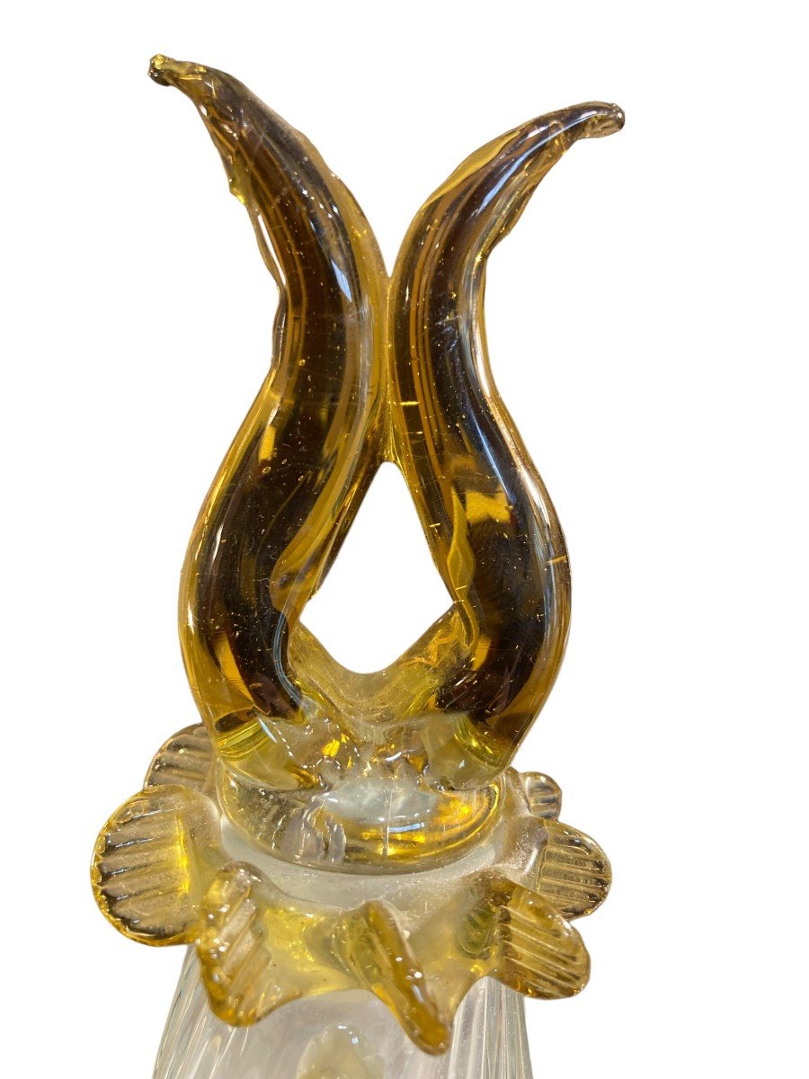Oil Lamp. Blown Glass. Made By Gordiola. Majorca. Spain. 19th - 20th Century-photo-4