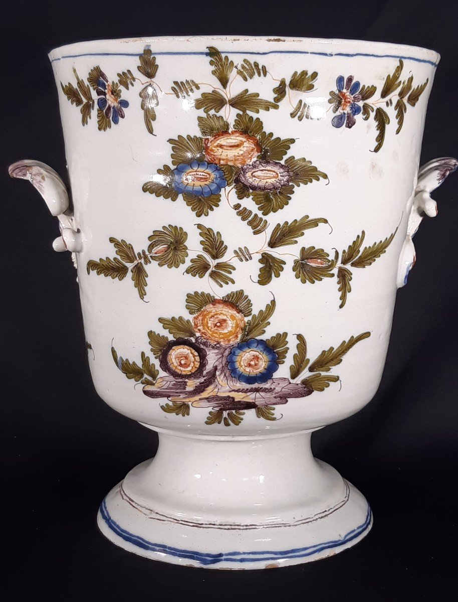 Vase En Céramique Baroque. Usine Pasquale Antonibon Alle Nove. Italie. Siècle XVIII.