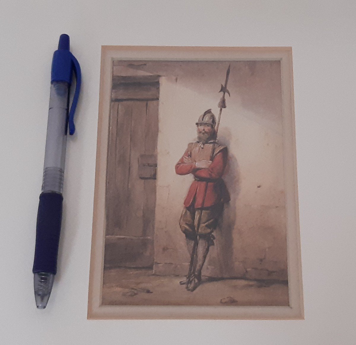 Soldat. Aquarelle Sur Papier. Signé Par Pierre Françoise Le Roy 1815-1861. Datée  1831.-photo-5