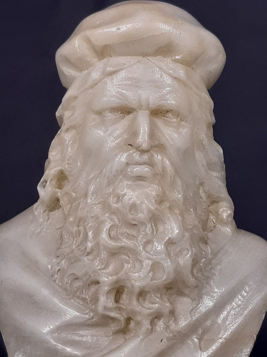 Leonardo Da Vinci. Alabaster And Marble. Great Tour. Italy. 19th Century-photo-3