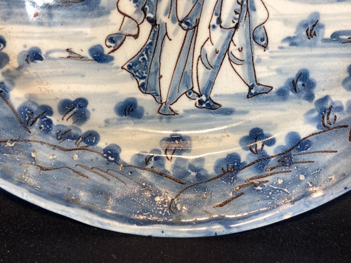 Ceramic Dish. Blue On White. Savona. Italy. 17th-18th Century.-photo-4