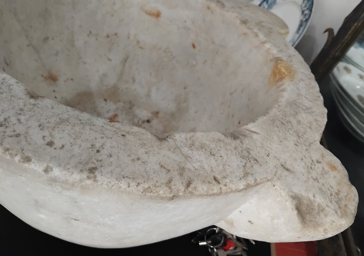 19th-century Marble Mortar -photo-2