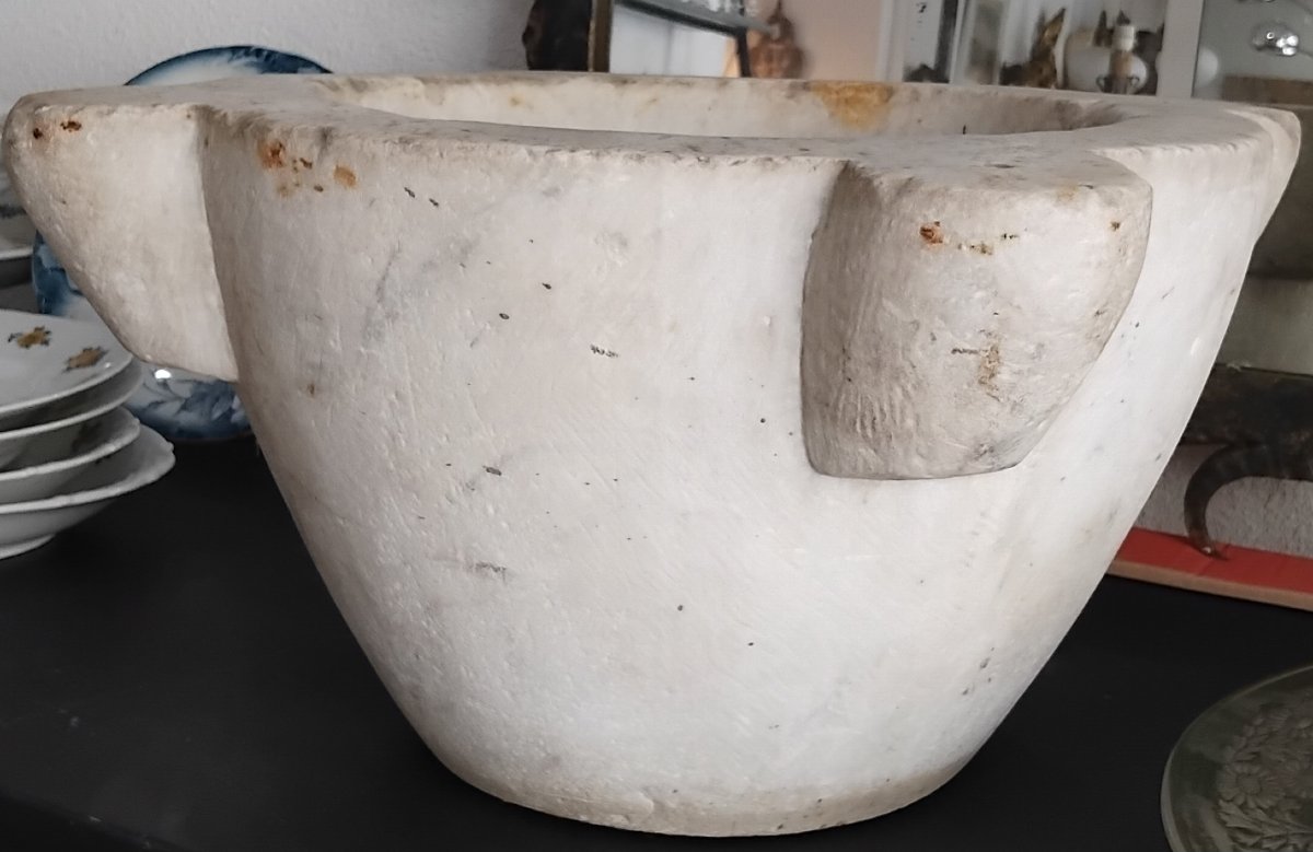 19th-century Marble Mortar 