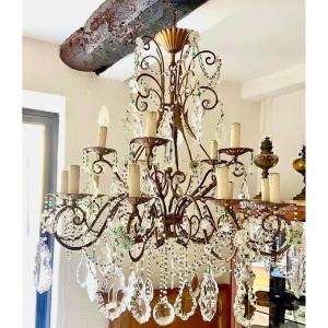 16-light Tassel Cage Chandelier.