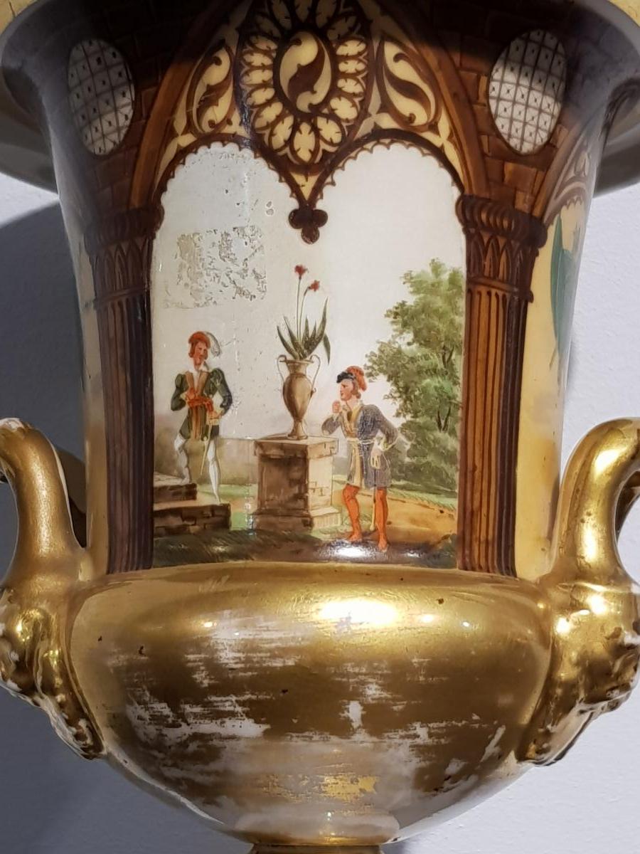 Petit Vase En Porcelaine De Paris-photo-2