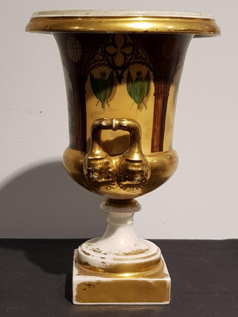 Petit Vase En Porcelaine De Paris-photo-3