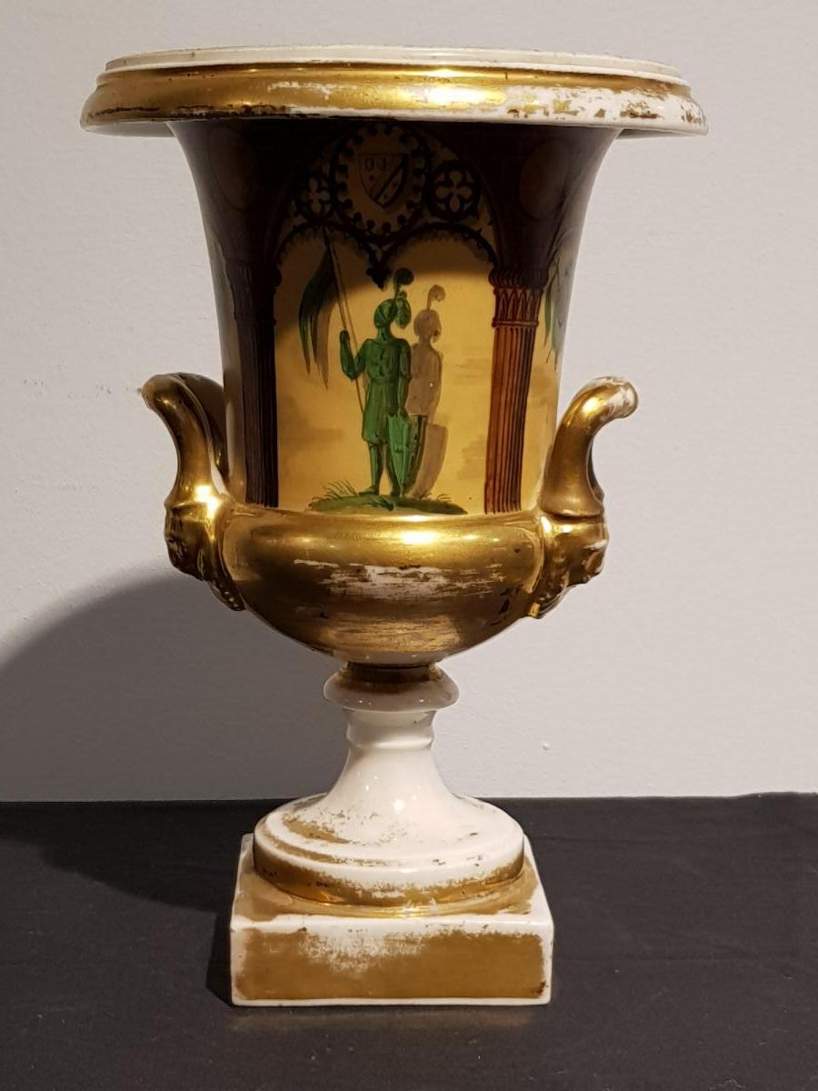 Petit Vase En Porcelaine De Paris-photo-4