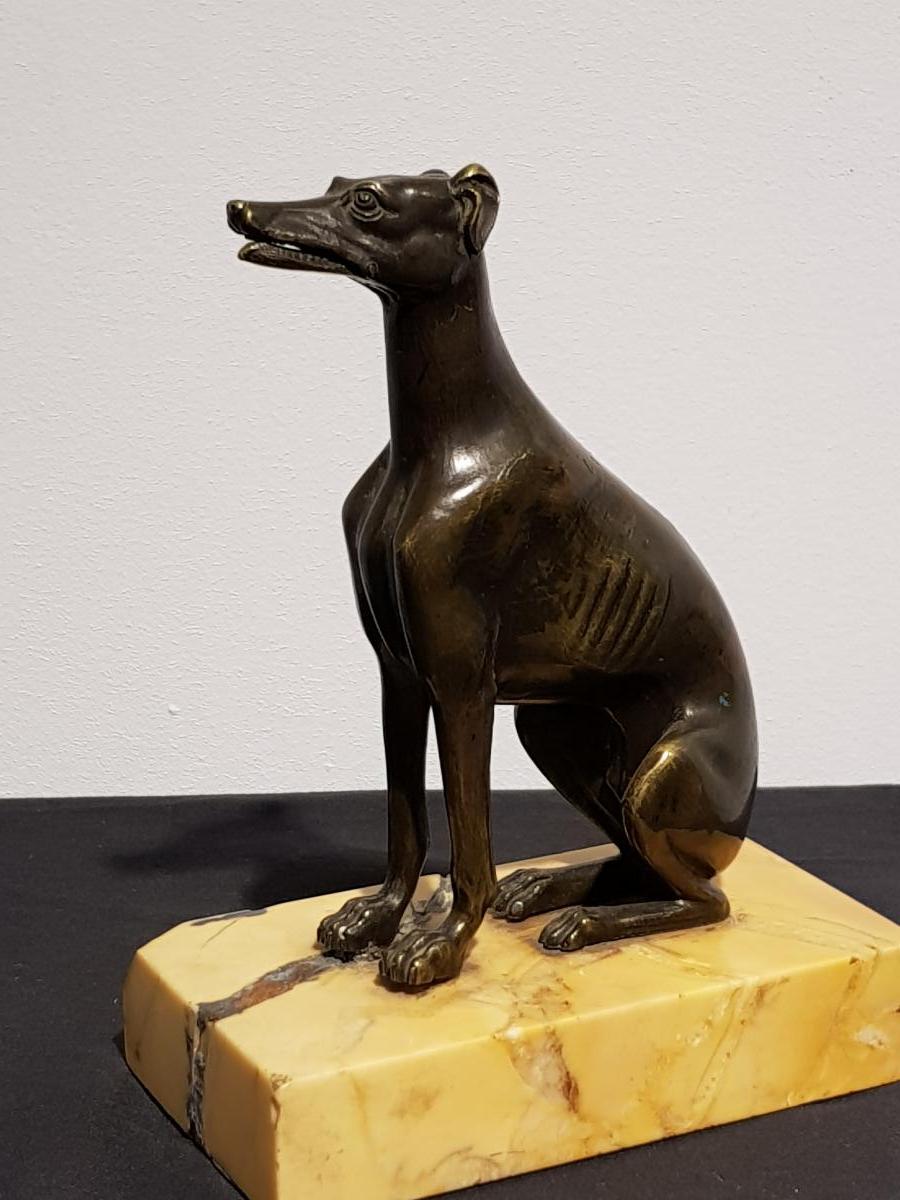 Lévrier En Bronze