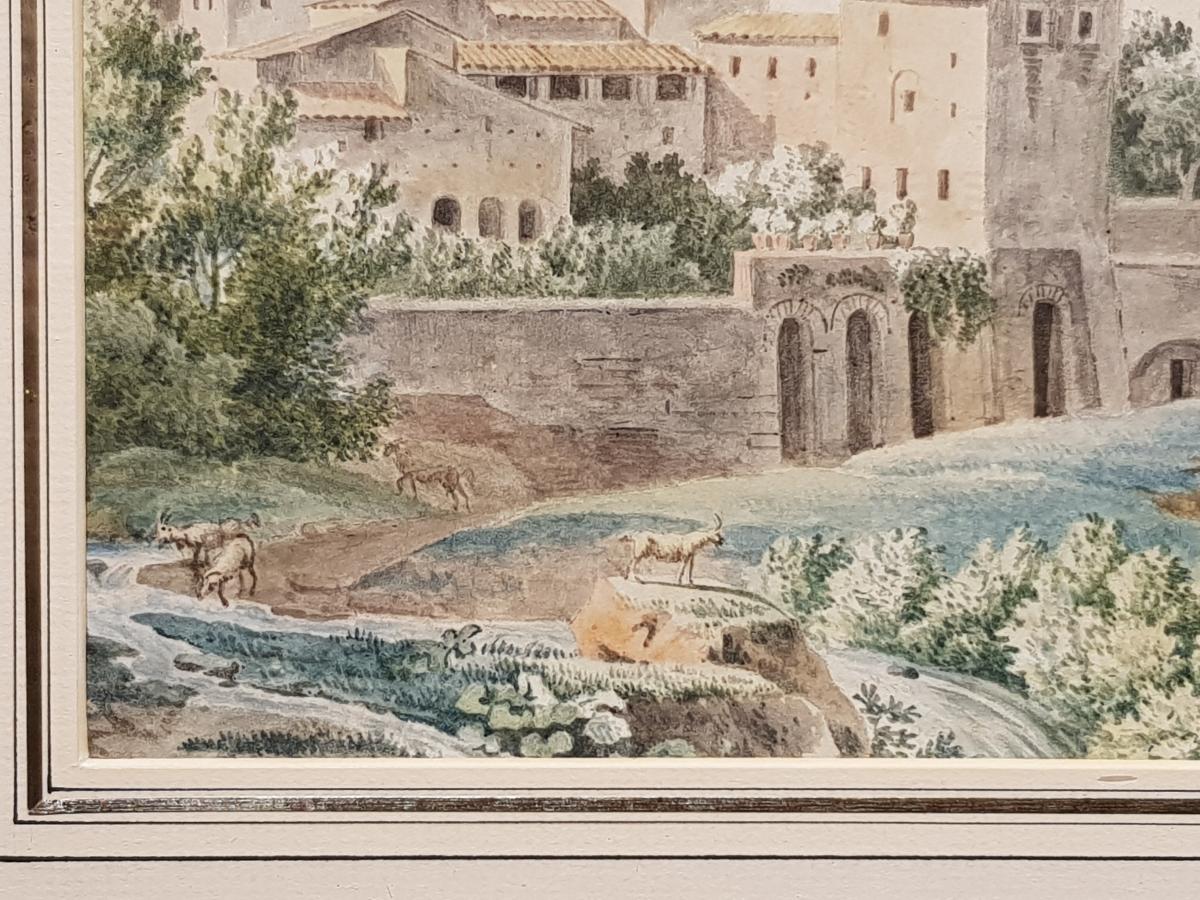 19th Century Watercolor Engraving-photo-3