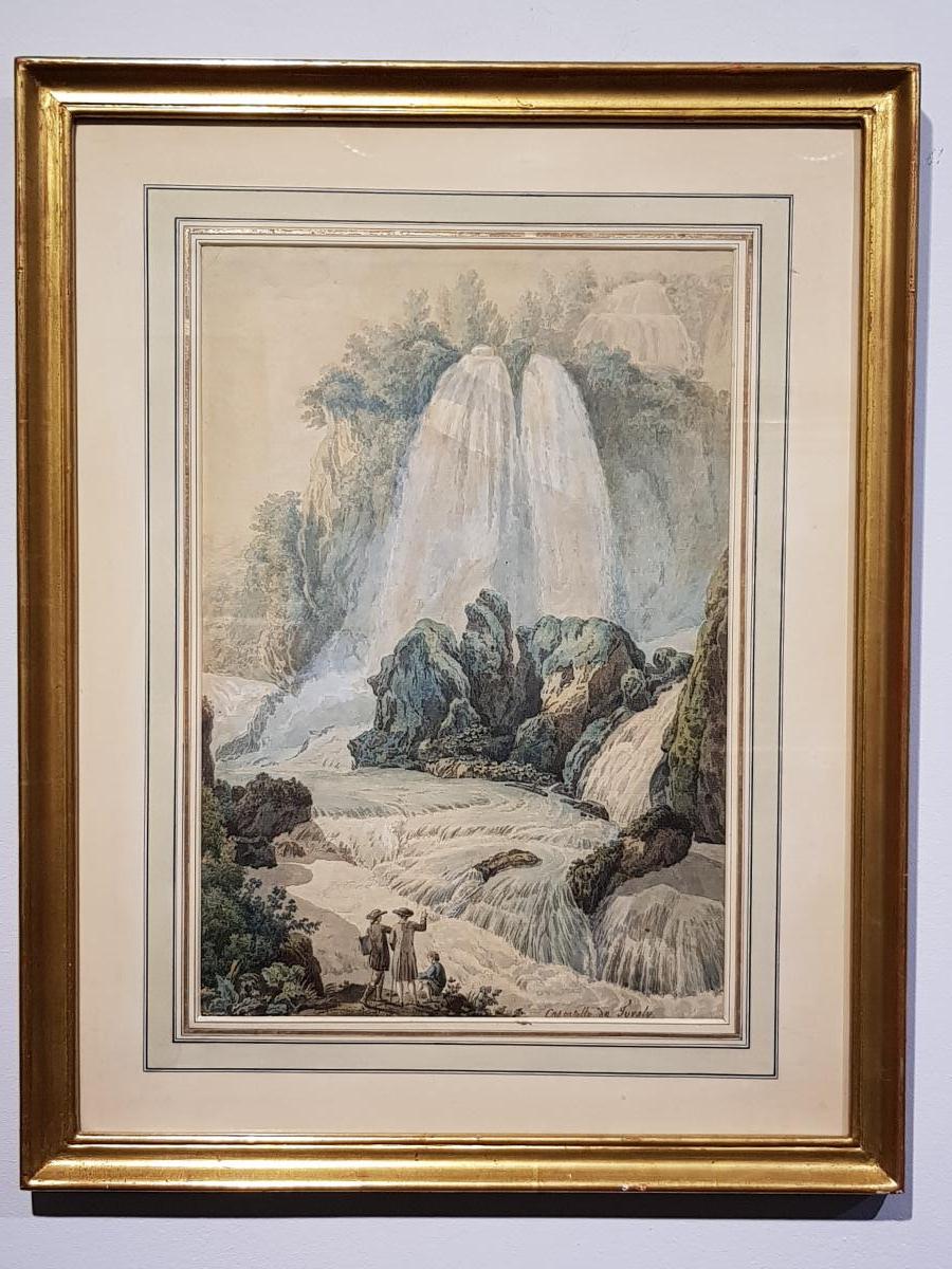 19th Century Watercolor Engraving-photo-2