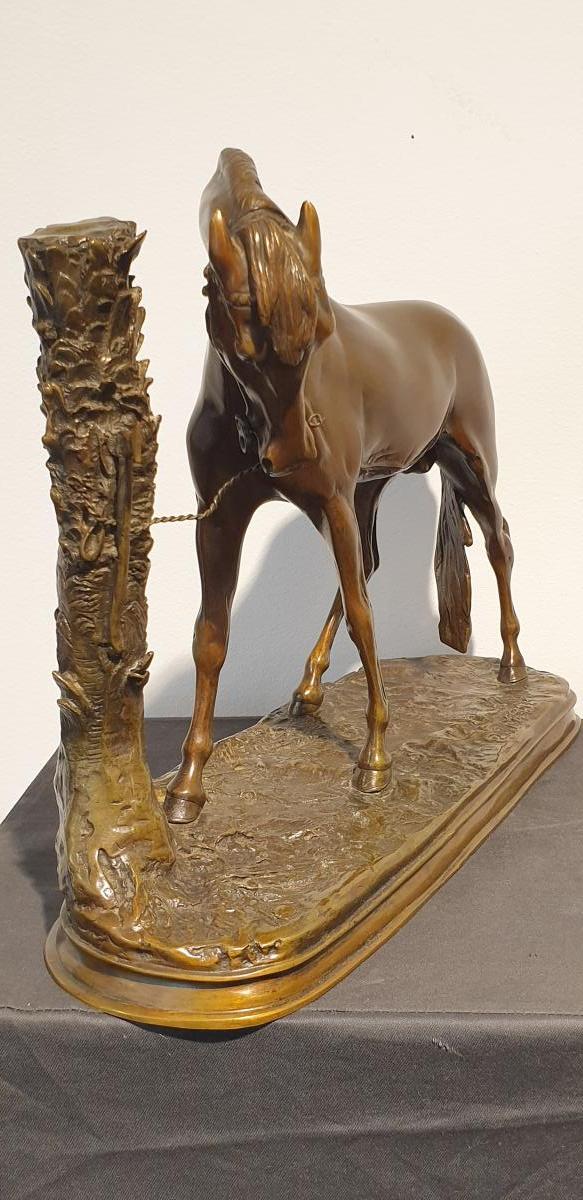 Cheval Au Palmier  Par Pierre-jules Mène (1810 - 1879)-photo-3