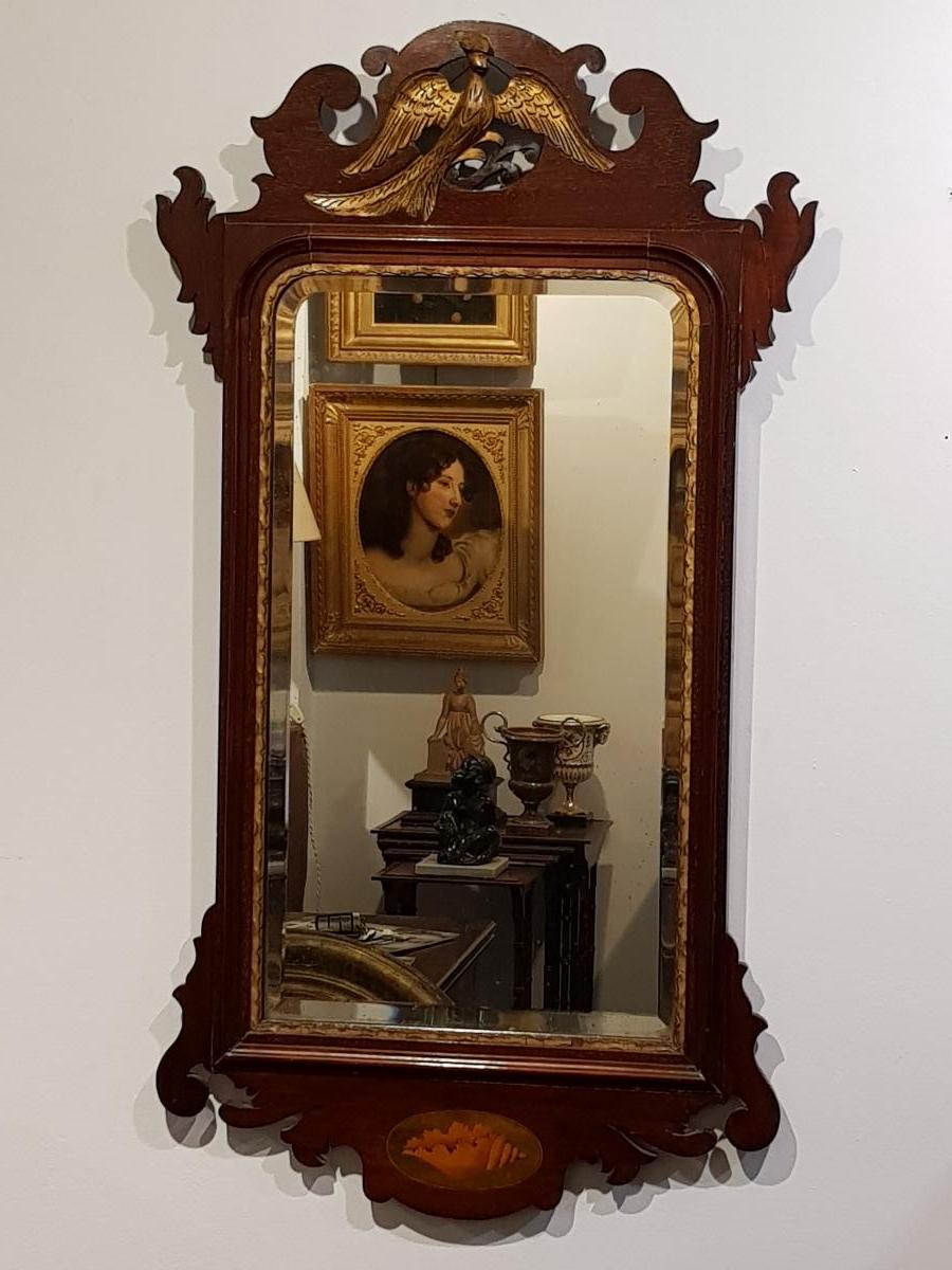 Miroir Anglais En Acajou Vers 1800-photo-4