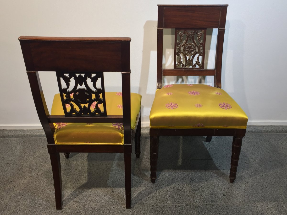 Paire De Chaises Attribuées à Jacob Desmalter-photo-2