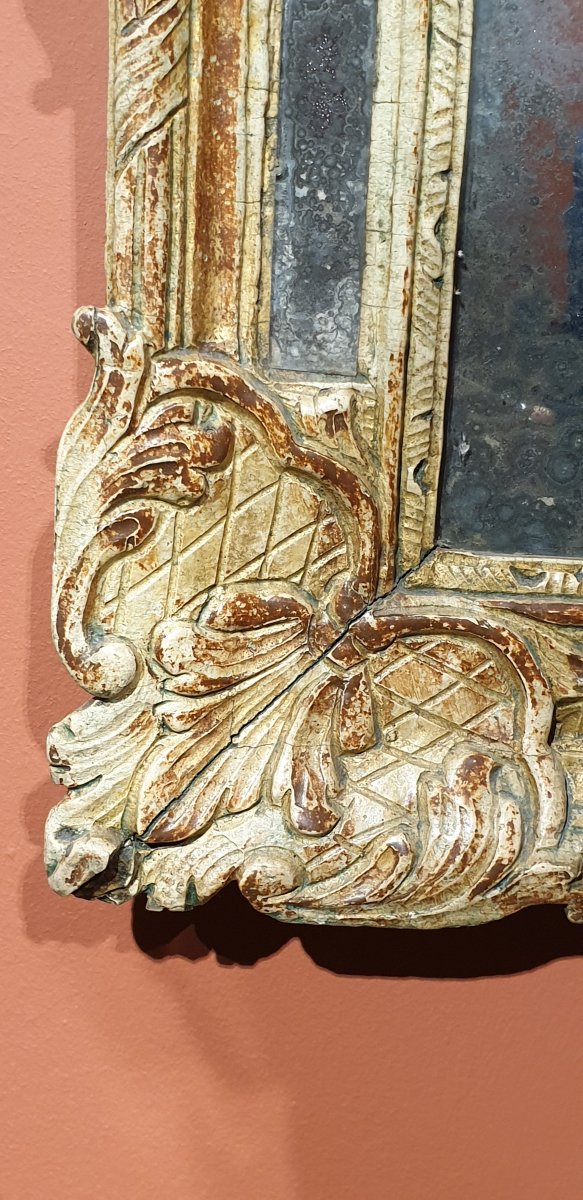 Miroir A Parecloses d'époque Régence -photo-2