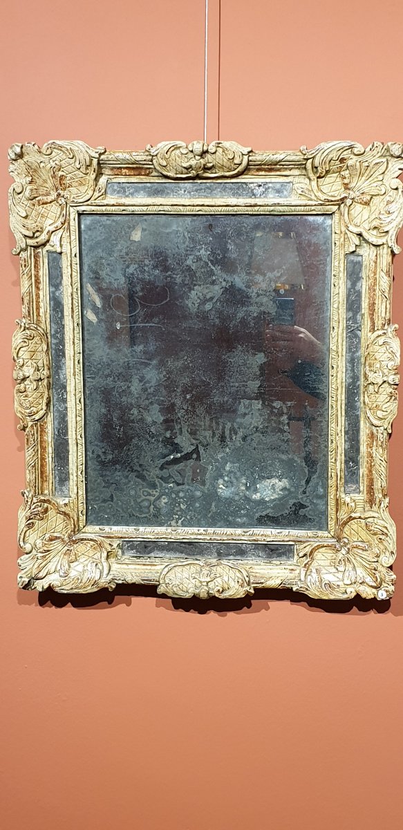 Miroir A Parecloses d'époque Régence 