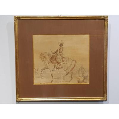 Cheval Arabe - Dessin Rehaussé