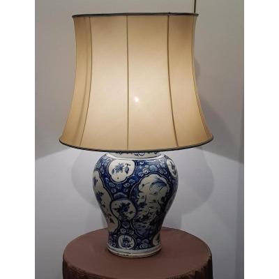 Paire De Lampes En Faience De Delft