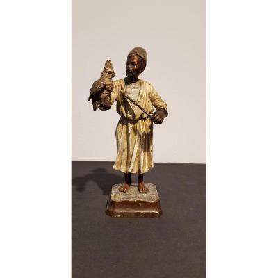 Le Montreur De Perroquet : Bronze De Vienne 