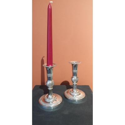 Bougeoirs Métal Argenté 