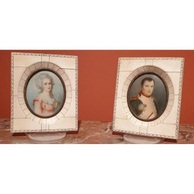 Paire  de  miniatures 