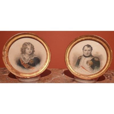 Paire de miniatures 