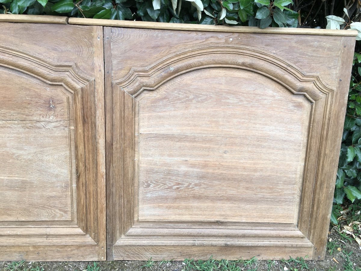 2 18th Century Oak Basement Panels-photo-3