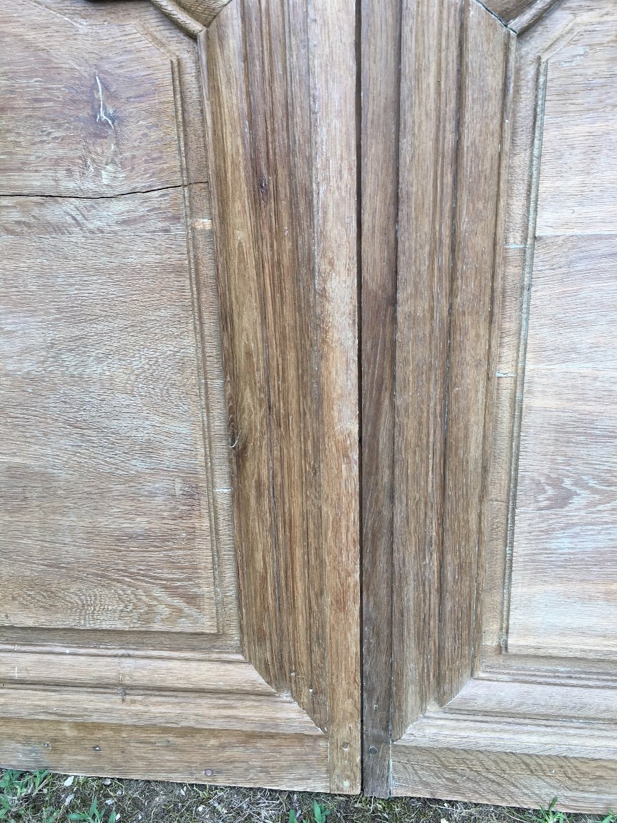 2 18th Century Oak Basement Panels-photo-2