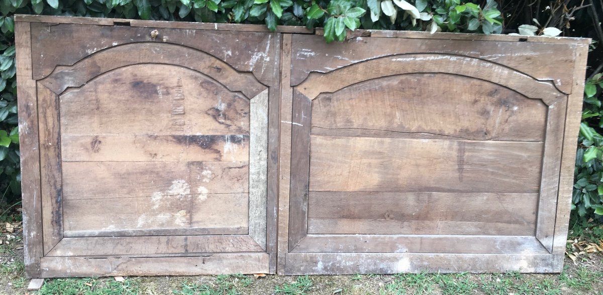 2 18th Century Oak Basement Panels-photo-3