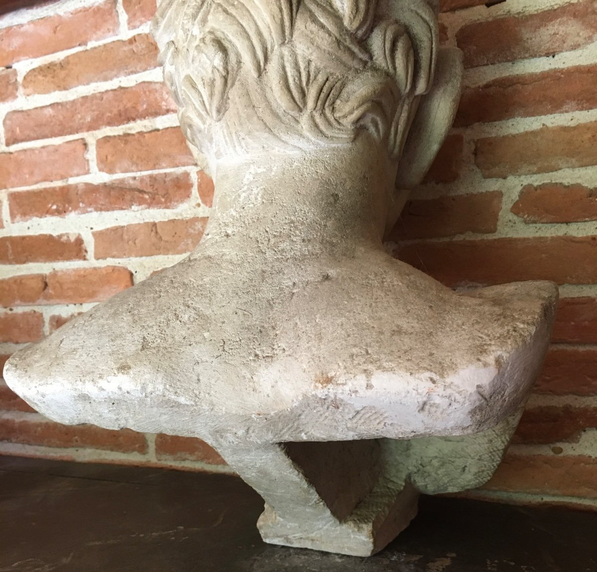 Faune de Vienne, buste en pierre XIX ème -photo-7