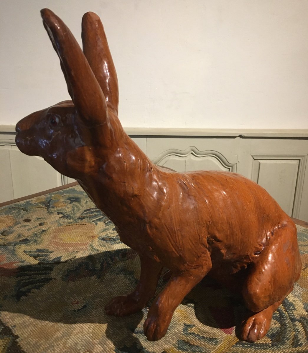 Earthenware Hare Bavent Pottery 19th Century -photo-4